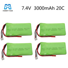 Hobby Hub 7.4V 3000mAh lipo battery For Radiolink RC3S RC4GS RC6GS Battery Li-Polymer batteries 2S Lipo Battery 7.4 v 3000 mah 2024 - buy cheap