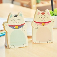 Kwaii fortune gato bloco de notas mesa suprimentos de escritório papelaria material de escritório caderno criativo almofadas para escrita 2024 - compre barato