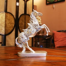 Escultura de FENG SHUI de caballo de Mascota de plata, el mejor regalo de negocios nacional, arte de decoración de la oficina en casa, mascota eficiente 2024 - compra barato