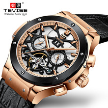 Tevise Top Brand Men's Automatic Mechanical Watches Luxury Sport Self Winding Tourbillon Gold Men Watch Male Relogio Masculino 2024 - buy cheap