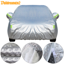 Buildremen2-cubierta gruesa para coche, de 3 capas lámina de aluminio, tafetán de poliéster y algodón, impermeable, resistente al sol y al granizo 2024 - compra barato