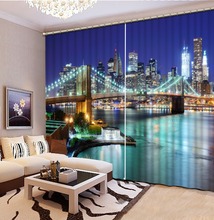 Luxury Blackout 3D Window Curtains For Living Room Bedroom Customized size Drapes Rideaux Cortinas City night scene pillowcase 2024 - buy cheap