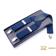 32 Colors New Man's Suspenders 3 Clips Y Leather Braces Casual Suspensorios Trousers Strap 3.5*120cm Gift for Dad Tirantes 2024 - buy cheap