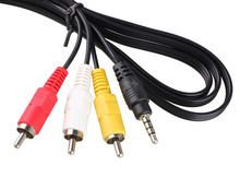Audio Video AV Cable 3.5mm Headphone Jack to 3 RCA TV Cable DV Digital Camera CD Player MP3 MP4 VCR AV Out Cable 2024 - buy cheap