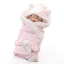 Winter Baby Boys Girls Monthly Blanket Wrap Warm Cotton Soft Fleece Baby Swaddle Sleeping Bag For Newborns Baby Bedding Blanket 2024 - buy cheap