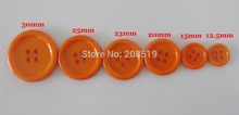 NB0037 Mix Buttons 12.5mm-15mm-20mm-23mm-25mm-30mm 150pcs/lot 4-holes Orange plastic buttons for kid's clothes 2024 - buy cheap