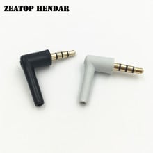 50Pcs 3.5mm 3 4 Pole Stereo Headset Plug 3.5 Gold Angle Head Black White Audio Plugs Jack Adaptor DIY Connector 2024 - buy cheap