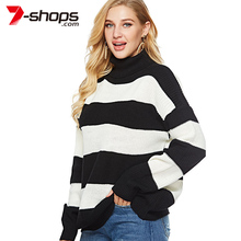 AECU Winter Knitted Sweaters Pullovers Turtleneck Warm Women Sweater Femme Pull Loose Casual Soft Lady Pullovers Sweater 2024 - buy cheap