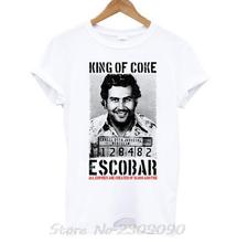 King Of Coke Pablo Escobar Narcos Men's T Shirt Hip Hop Camisetas Tee Shirt Joaquin Guzman El Chapo Weed Plus Size 2024 - buy cheap