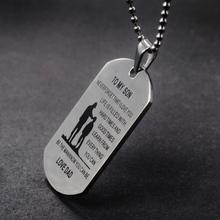 To My Son Daughter Necklaces I Want You To Believe Love Dad Mom Pendant Family Necklace Stainless Steel Jewelry Dog Tags Pendant 2024 - buy cheap