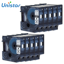 UNISTAR-cartucho de 9mm Compatible con Dymo D1, cinta de etiquetas 40913, fabricante de etiquetas negro sobre blanco para 210D LM400 LM450D, 10 Uds./lote 2024 - compra barato