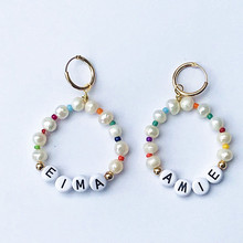Pendientes de perlas de Moda Bohemia para mujer, joyería con letras, nombre, estilo barroco 2024 - compra barato