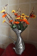 Fashion  tin metal flower furnishings tinwares peacock vintage vase flower home decoration flower vase wedding decoration  HP012 2024 - buy cheap