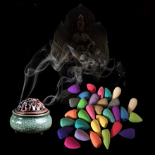 40Pcs/Lot Mixed Natural Smoke Cone Reflux Tower incense Backflow incense Bullet Incense Rose Jasmine Lavender Sandalwood 2024 - buy cheap