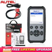 Autel maxilink ml609p obd2 scanner ferramenta de diagnóstico scaner automotivo carro diagnóstico abs e srs sistema massa do que elm327 v1.5 2024 - compre barato