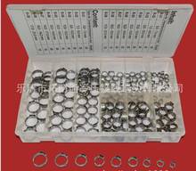 Free shipping Pipe Clamp High Quality 170 PCS Stainless Steel 304 Single Ear Hose Clamps Assortment Kit Single 2024 - buy cheap