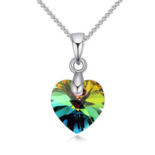 Collar con colgante de cristales de corazón para mujer, joya clásica de amor, joyería de moda, de Swarovski 2024 - compra barato