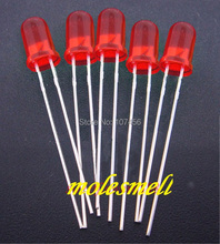 1000pcs 5mm Red lens Ultra Bright Diffused red LED Lamps New  free shipping 5mm light-emitting diode 2024 - купить недорого