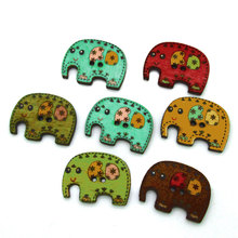 50pcs Mixed Elephants Wooden Sewing Buttons For Clothing Needlework Scrapbooking Wood Botones Decorative Crafts Diy Accessories 2024 - buy cheap