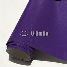 High Quality Purple Sparkle Sandy Glitter Vinyl Foil Film Bubble Free For Phone Laptop Sticker Cover Size:1.52*30M 2024 - buy cheap
