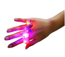 Детские Мультяшные светодиодные мигающие светящиеся кольца на палец, электронные рождественские веселые игрушки на Хэллоуин, подарки для детей, 10 шт./лот 2024 - купить недорого