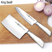 Набор кухонных ножей и японских шеф-ножей King Sea 2 шт./компл., набор высококачественных ножей мясника и искусственных ножей 2024 - купить недорого