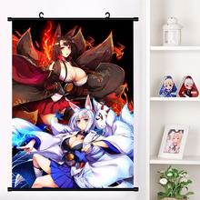 Anime game azur lane akagi kaga unicórnio takao ayanami linvey manga mural de rolagem rolagem pôster de parede decoração de casa recolhe 2024 - compre barato