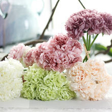 5Pcs/Set Artificial Hydrangea Peony Flower Hand Bouquet DIY Silk Flowers for Home Wedding Decoration Craft Supplies 2024 - buy cheap