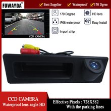 FUWAYDA LED Ночное видение 170 ''широкий угол обзора Водонепроницаемая ручка CCD Автомобильная камера заднего вида для BMW F10 F11 F25 F30 BMW 5 2024 - купить недорого