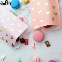 300pcs Gold Foil Heat Paper Bags Blush Pink/Lilac Wedding Gift Bags Birthday Party Favors Candy Bag Baby Shower Gifts Supplies 2024 - buy cheap