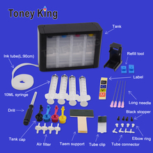 Toney King-tanque de tinta Ciss, sistema de impresión continua con tubo de tinta para HP 21 21XL 22 22XL Deskjet F2180 F2200 F2280 F380 380 D2300 2024 - compra barato