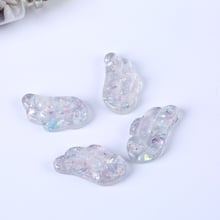 32*18mm Diy Craft Hair Accessory 20Pcs Mixed Flat Back Resin wings Cabochon glitter color for diy decoration 2024 - buy cheap