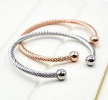 YUNRUO New Europe Style Fashion Free Size Bangles 316L Titanium Steel Rose Gold Color Birthday Gift Woman Jewelry Free Shipping 2024 - buy cheap