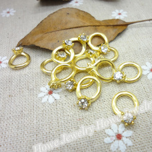 100 piezas dijes anillo colgante oro color aleación de Zinc Fit pulsera collar DIY Metal joyería hallazgos 2024 - compra barato