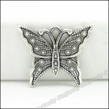 80pcs Vintage Charms Butterfly Pendant Tibetan silver Zinc Alloy Fit Bracelet Necklace DIY Metal Jewelry Findings 2024 - buy cheap