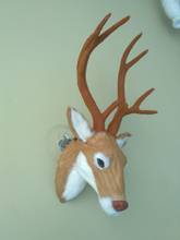new simulation deer head model polyethylene&furs sika deer head doll model gift about 27x18cm 1478 2024 - buy cheap