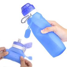 Garrafa de água dobrável de silicone 400ml, suprimentos esportivos ao ar livre, garrafa de água portátil, viagem prática, anti-escaldante, isolamento 2024 - compre barato