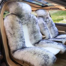 Australia sheepskin car seat cover 1 piece plush fur car interior accessories cushion styling universal warm car seat cover 2024 - buy cheap