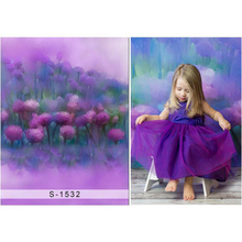 Pintura a óleo flores roxas pano de fundo para meninas recém-nascidas, adereços para fotos, crianças, floral aniversário, fundo de foto 2024 - compre barato