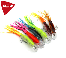 1 pcs NEW Fishing lures Artificial Squid lure Beard Minnow Fishing Hooks Cuttlefish Tentacles Plastic Hard Bait Bass (JIZ001) 2024 - buy cheap