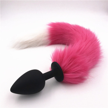 3 Color Silicone Anal Plug Fox Tail Butt Plug Hot Pink Tail Butt Stopper Anus Dilator Anal Sex Toys Anal Tail Plug H8-106A 2024 - buy cheap