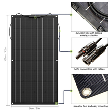 Black ETFE flexible solar panel 100W 18v solar panel solar cell mono crystalline power bank charger system 100W 12V panels 2024 - buy cheap