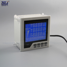 LCD multifunction meter power factor power energy KWh three phase power meter ampere voltage Watt panel meter with RS485 2024 - buy cheap