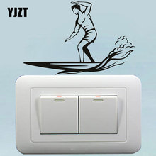 Yjzt adesivo decorativo de parede surfe surfe brett adesivo moda interruptor quarto 8ss-2454 2024 - compre barato