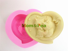 Mom&Pea 0009 Free Shipping Owls Love Shaped Silicone Soap Mold Cake Decoration Fondant Cake 3D Mold Food Grade Silicone Mould 2024 - buy cheap