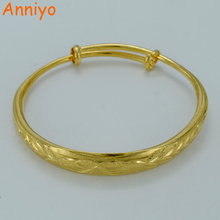 Anniyo (One Piece US$4.28) Bangle for Women/Girls Gold Color Dubai Wedding Ethiopian Bracelet Africa Bride Arab Jewelry #000207 2024 - buy cheap