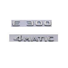 New Chrome ABS Rear Trunk Letters Badge Badges Emblem Emblems Sticker for Mercedes Benz E Class E300 4MATIC 2017+ 2024 - buy cheap