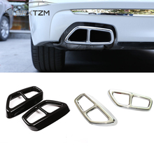 SRXTZM New Car Rear Exhaust Muffler Pipe Tip End Cover Trim Stainless Steel Decoration for BMW 5 6 Series G30 G32 2017-2019 2pcs 2024 - buy cheap