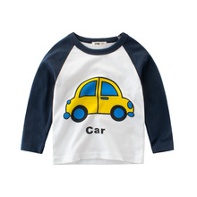 2021 Mother kids children's spring t-shirt long boy with cotton teenager clothing for active boys shirt baby gown children tops 2024 - buy cheap