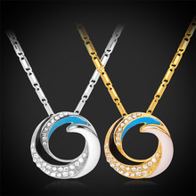 Necklaces & Pendants Vintage Vortex Blue Phoenix Fashion Jewelry Gold Color Trendy Men Necklace Women P341 2024 - buy cheap